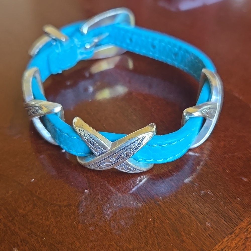 Brighton Kriss Kross Bracelet In Turquoise With Silver - Picture 5 of 11